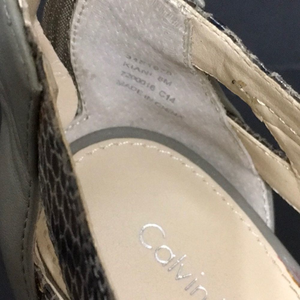 Calvin Klein Gray Python embossed heels - image 8